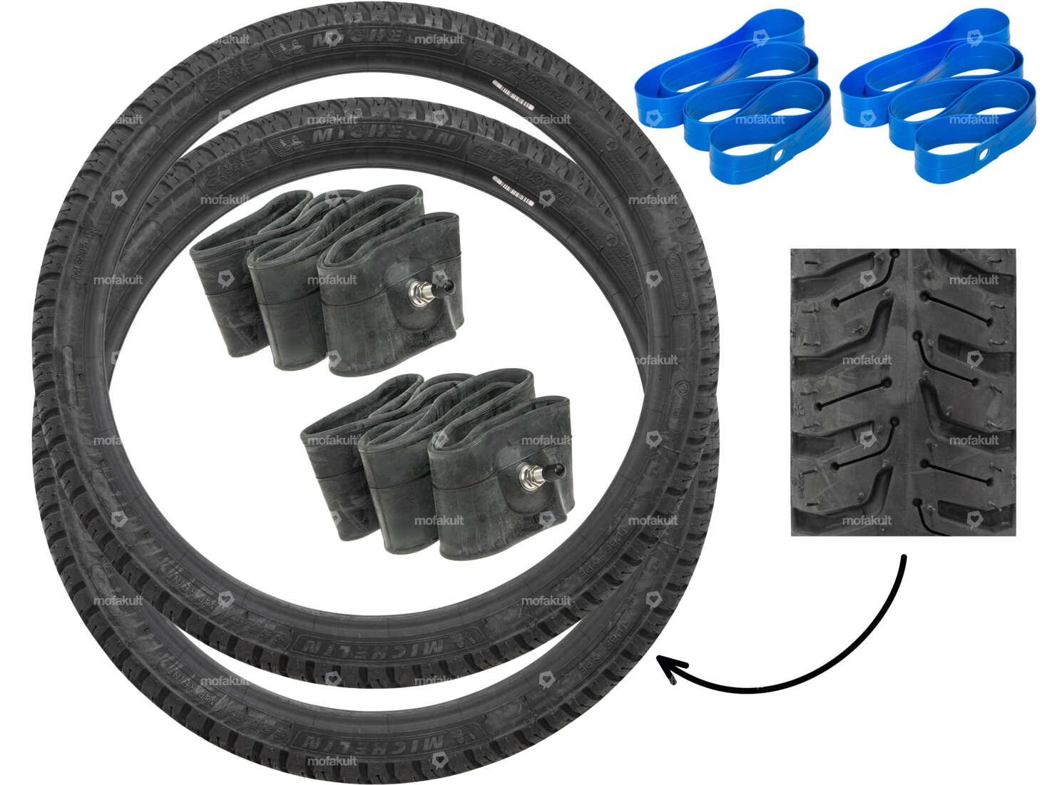 Michelin tire set 2.25 x 17" Carousel Image 1