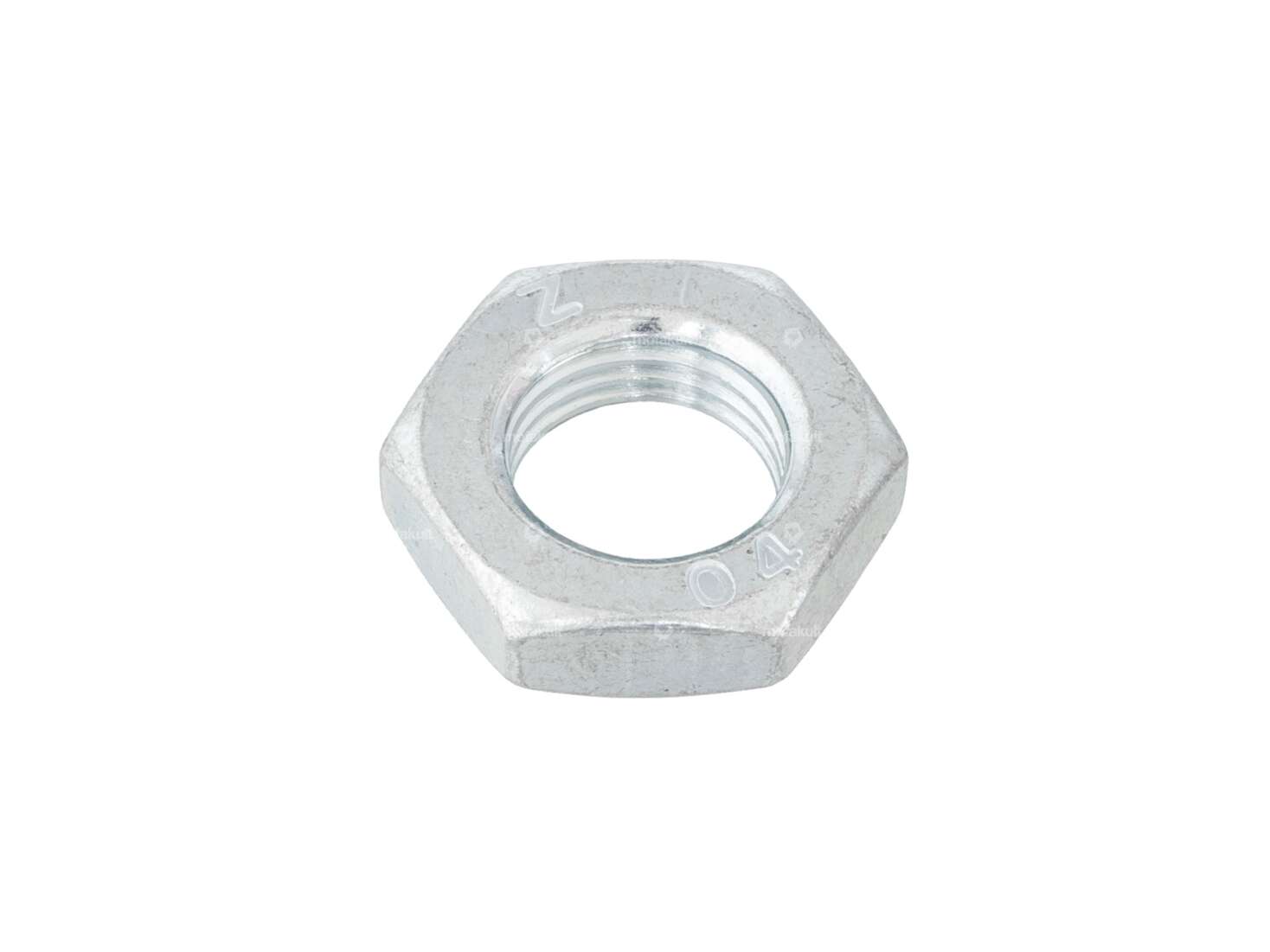 Nut M12x1.25 fine thread low galvanized Carousel Image 1