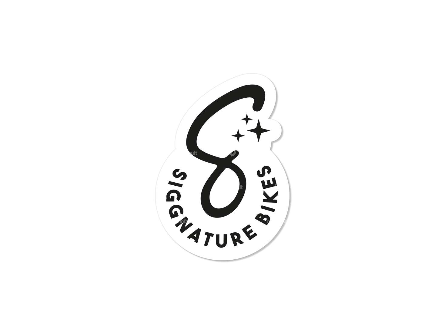 Siggnature sticker "S" 32 x 45 mm white Carousel Image 1