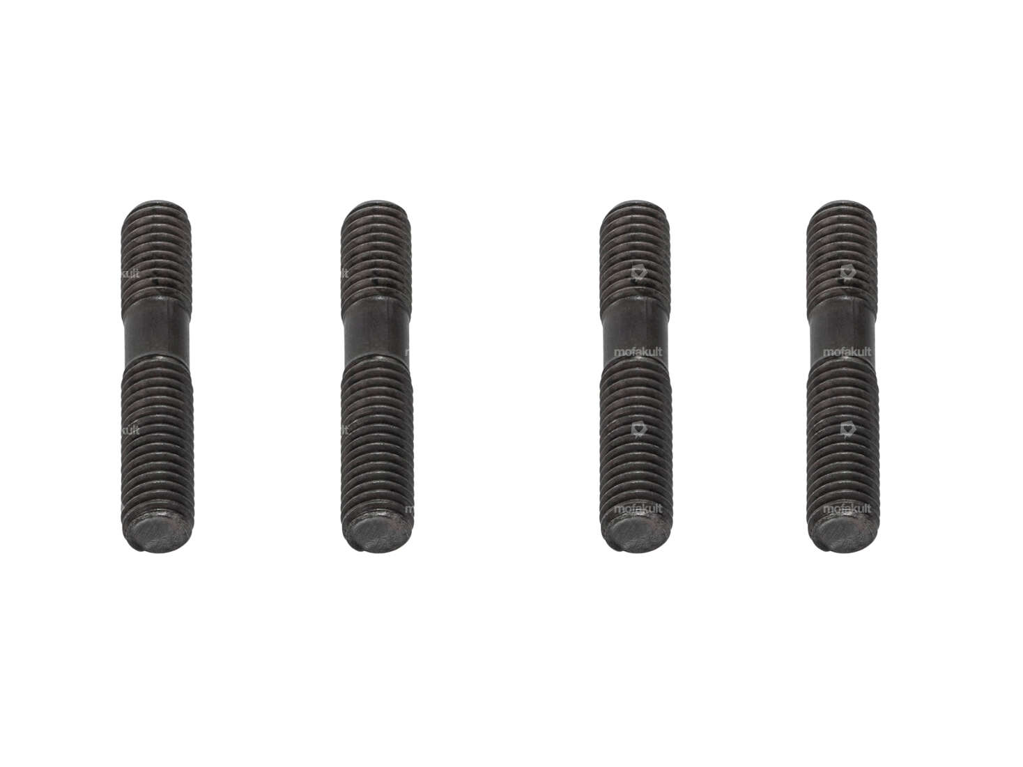 Set of stud bolts M6x35 burnished Carousel Image 1