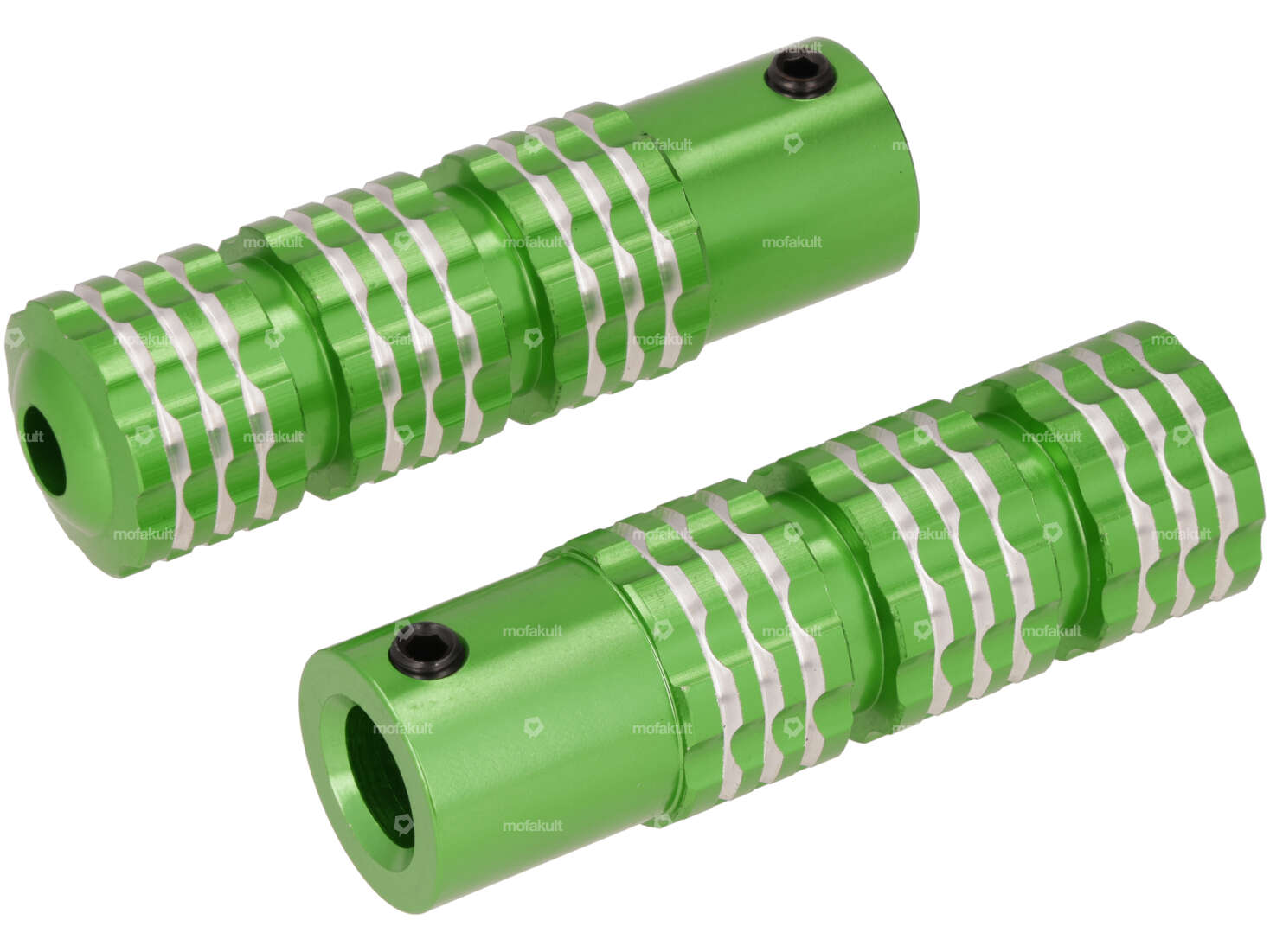 GPO footrests aluminum green Carousel Image 1