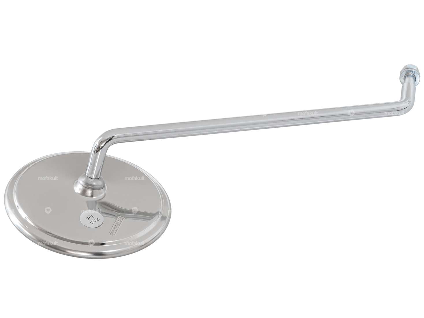 Bumm mirror round 10 cm left Inox / chrome Carousel Image 3