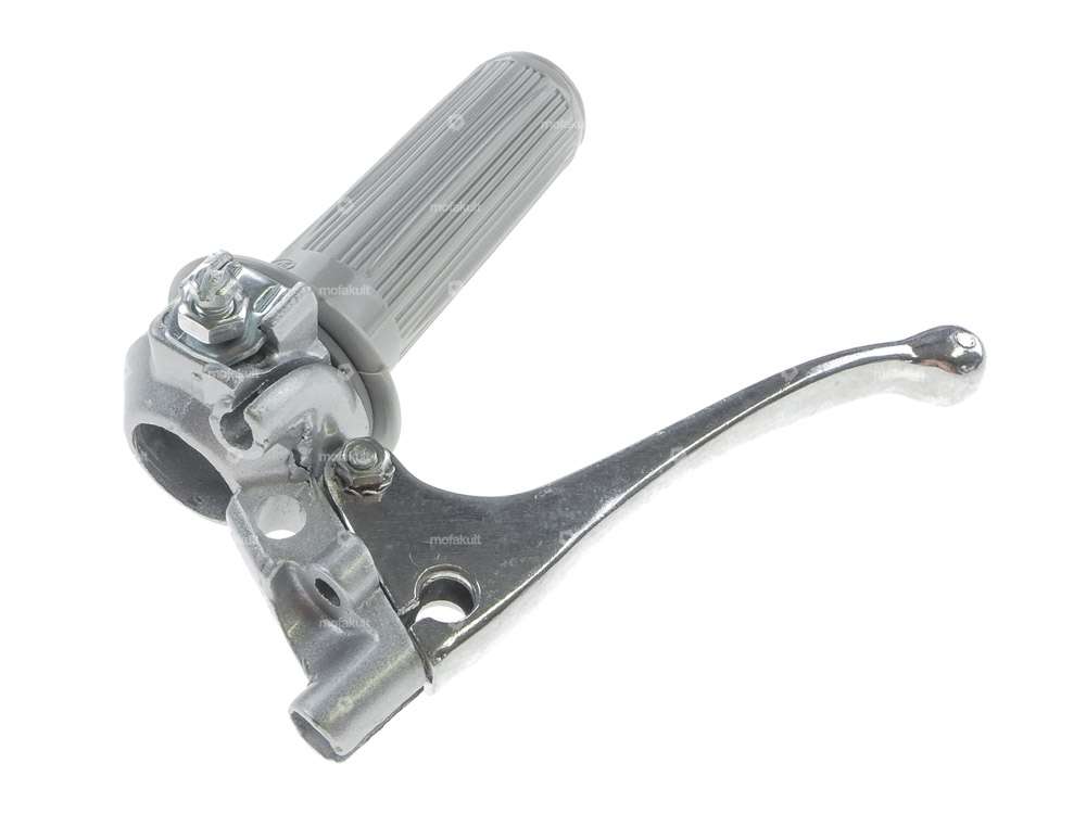 Throttle grip solid cast round gray Carousel Image 3