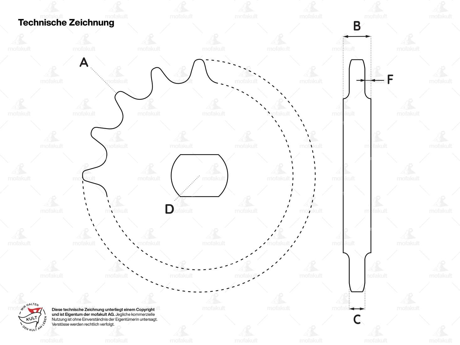 GPO sprocket 13 teeth | Zündapp Belmondo / ILO Carousel Image 2