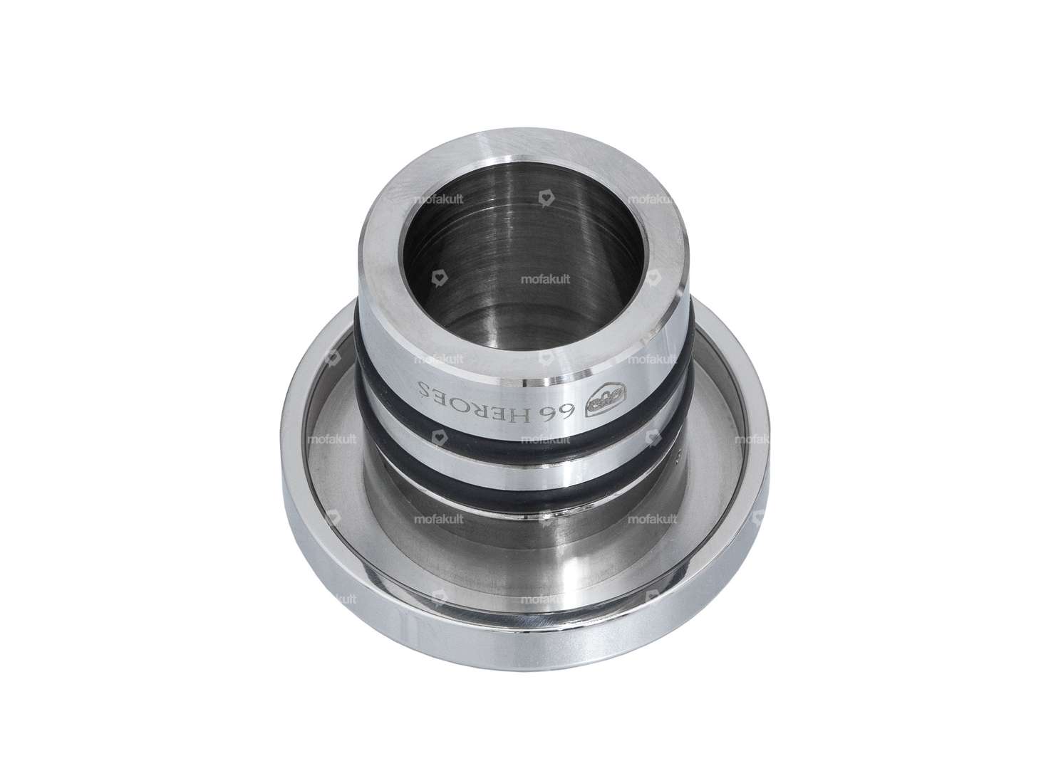 66HEROES Tank cap "66HEROES" round Inox | Puch Maxi Carousel Image 2