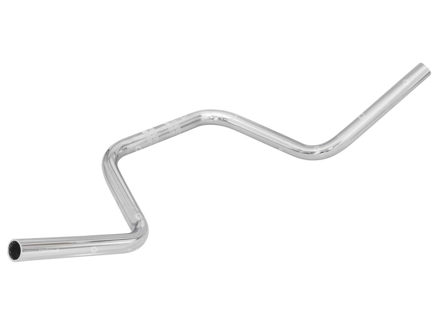 Handlebar fork plate 21 cm curved chrome Carousel Image 2