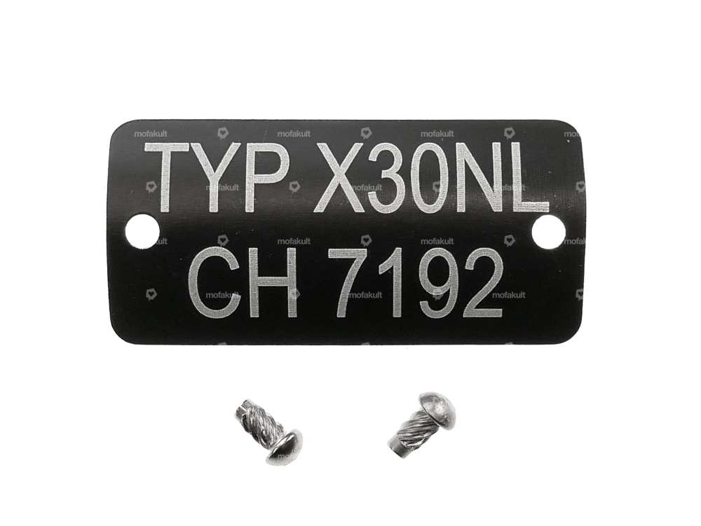 swiing® revival type plate TYPE X30 NL CH7192 | Puch Carousel Image 1