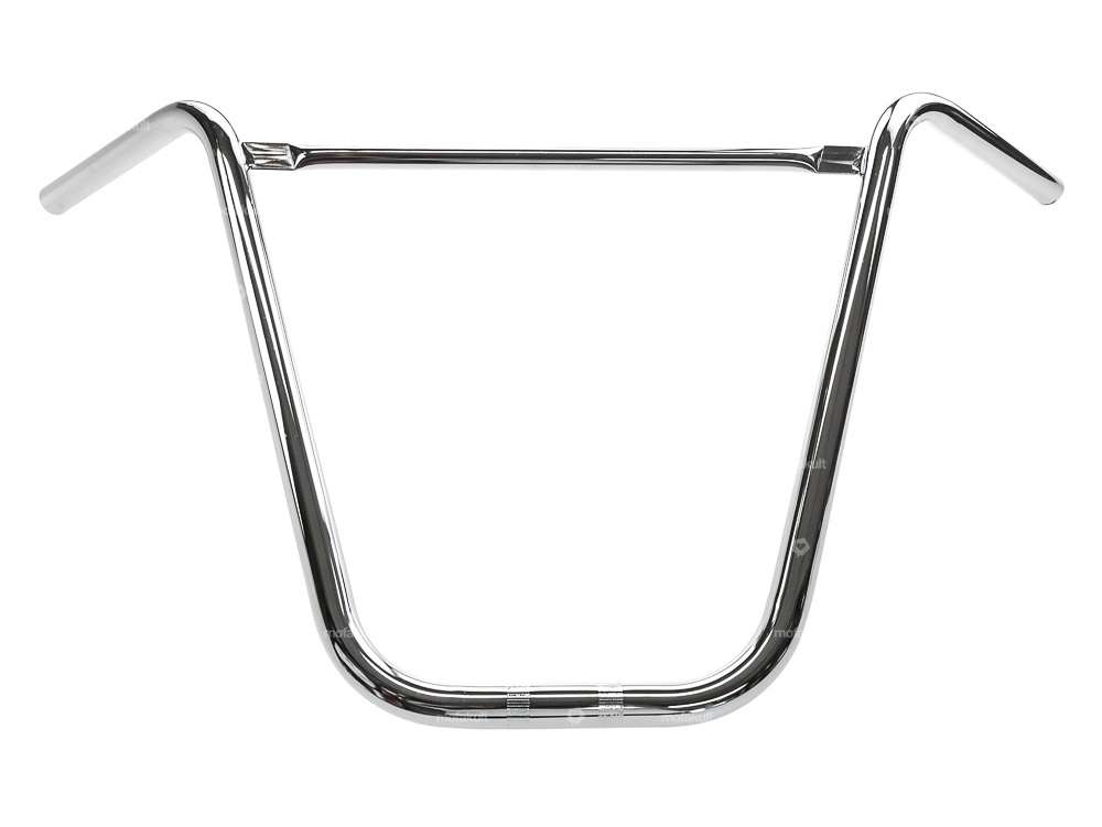 Handlebar fork plate 40 cm curved with chrome strut Carousel Image 1