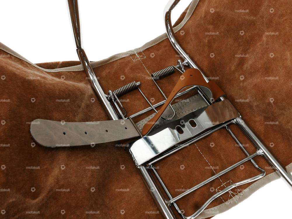 Luggage bag Oldschool cognac Carousel Image 3