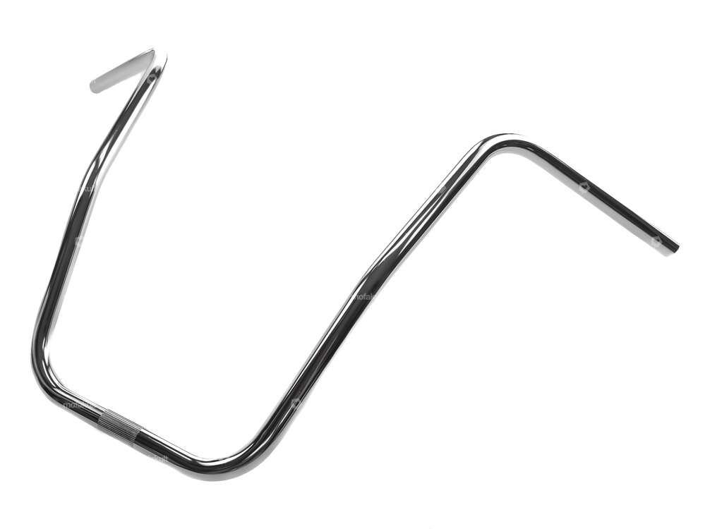 Handlebar fork plate 46 cm curved chrome Carousel Image 2