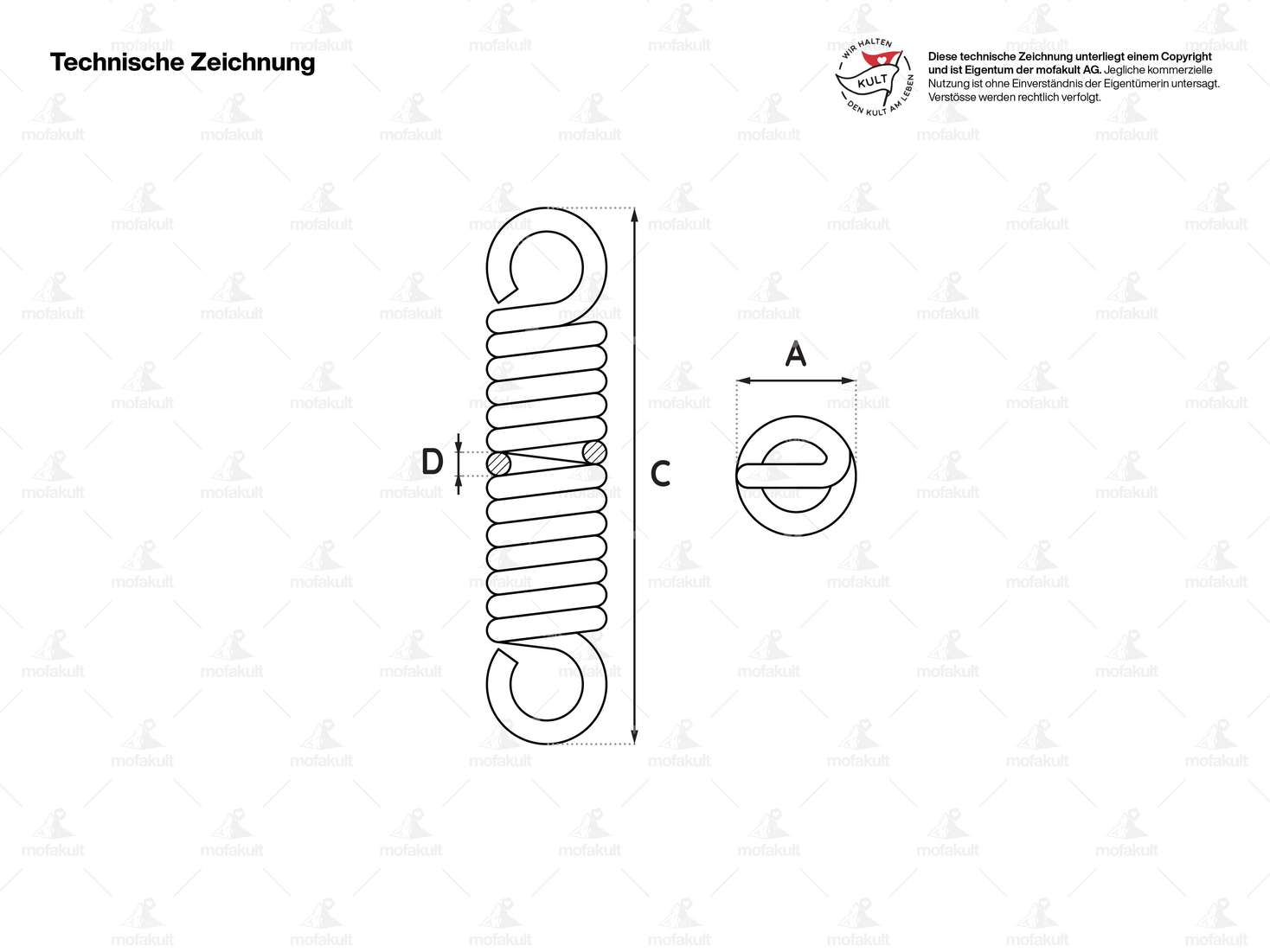 Spring Ø 1.5/8.3 x 73 mm Carousel Image 2