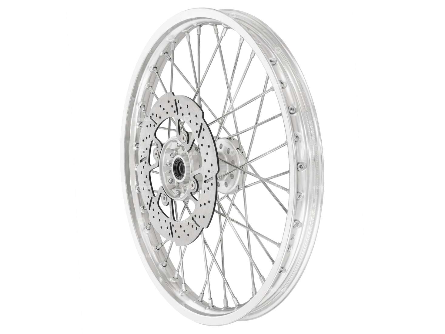 Spoked rim 17" solid aluminum front disc brake Carousel Image 1
