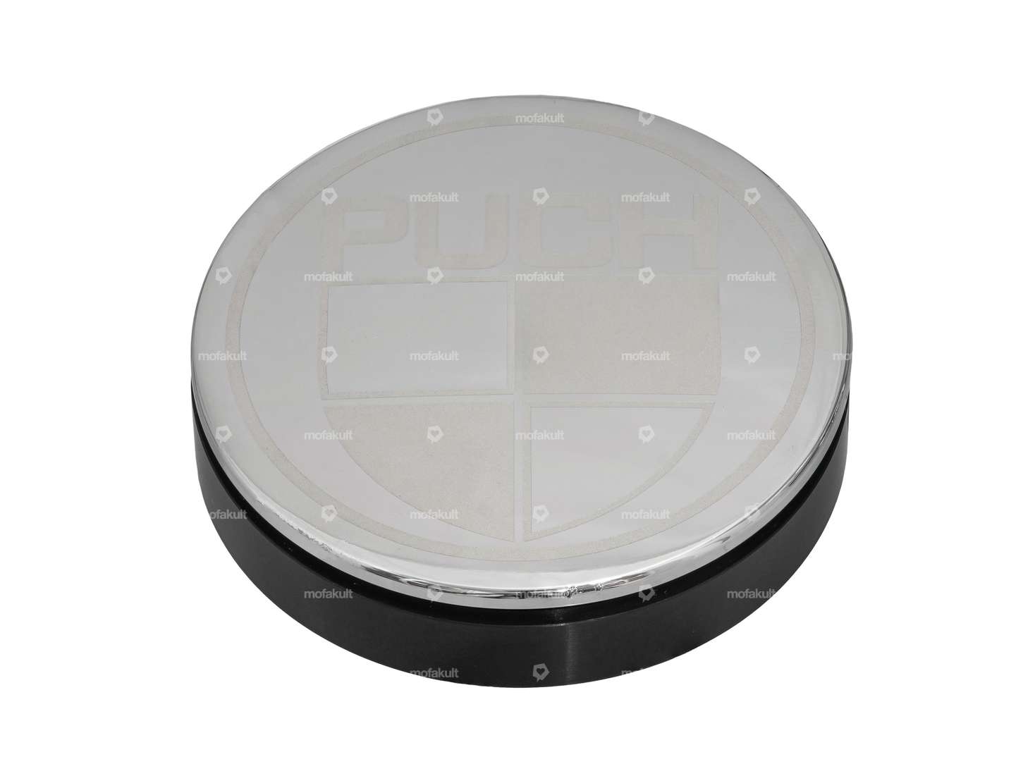 66HEROES speedometer bezel Ø 48 mm "Puch" chrome Carousel Image 1