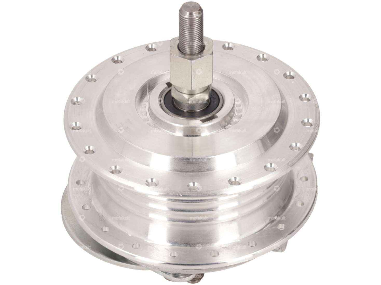 LELEU wheel hub spoke wheel front 36 holes with anchor plate & axle | Puch Carousel Image 2