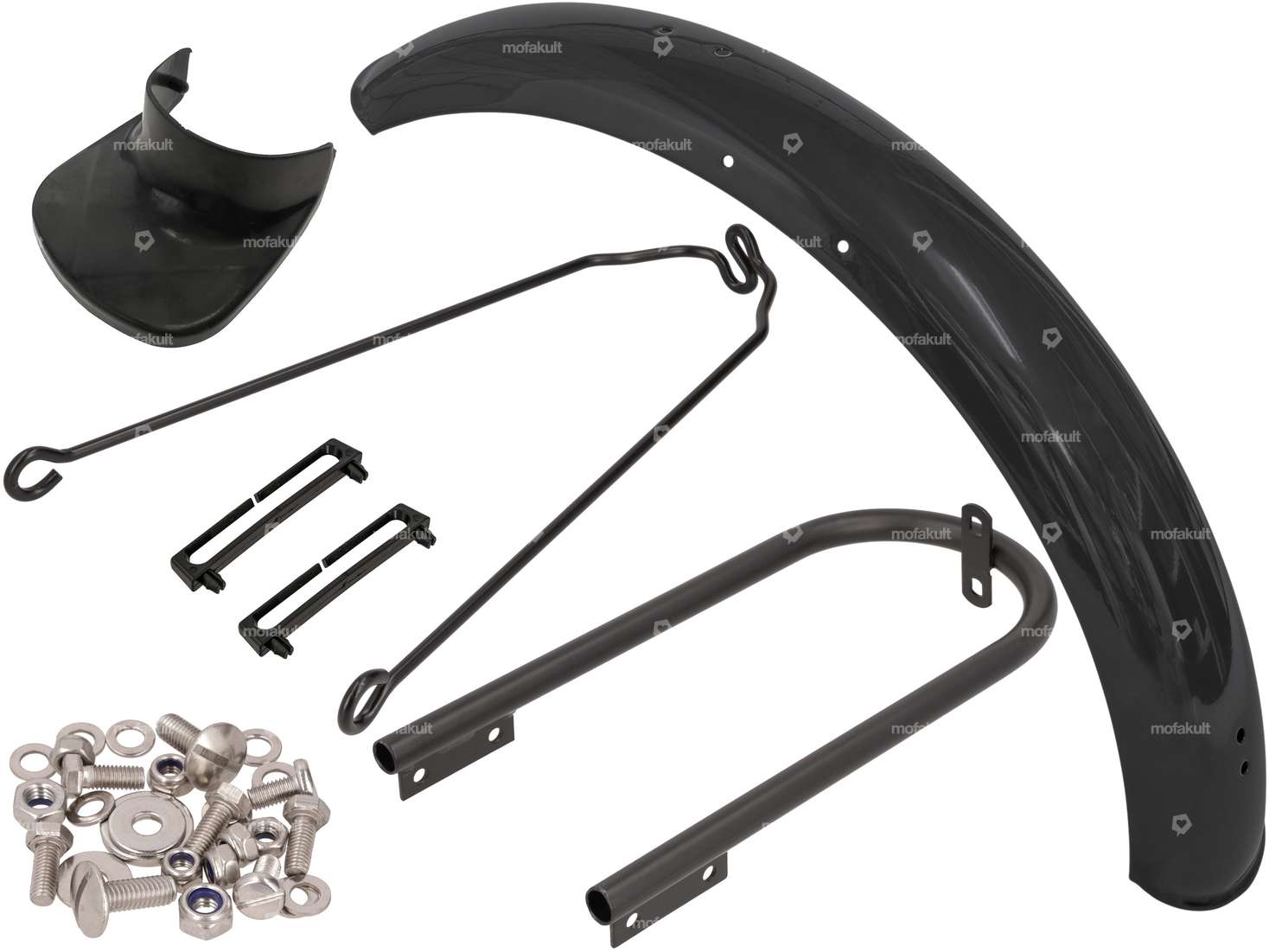 swiing® revival Front Fender Set 17" Black | Puch Supermaxi LG1 / LG2, X30 Sport NS / NL Carousel Image 1
