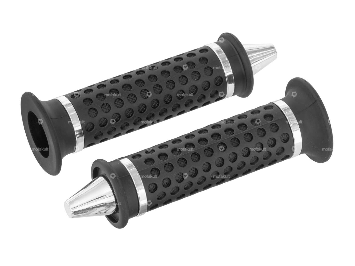 GPO handles rubber black / chrome Carousel Image 1