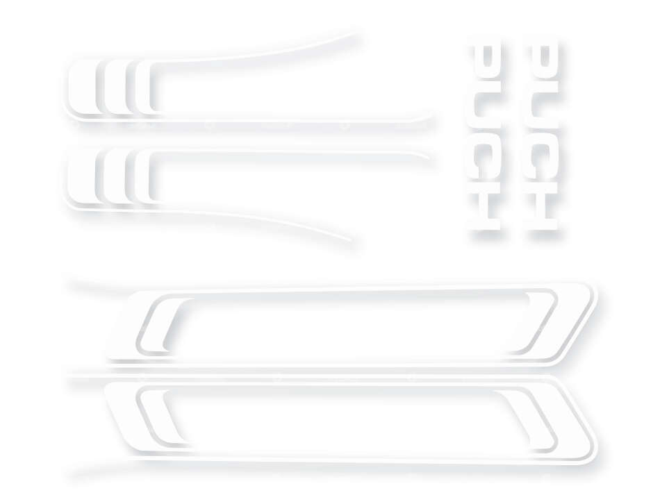 Adhesive kit tank & frame white foil plot | Puch Maxi S Carousel Image 1