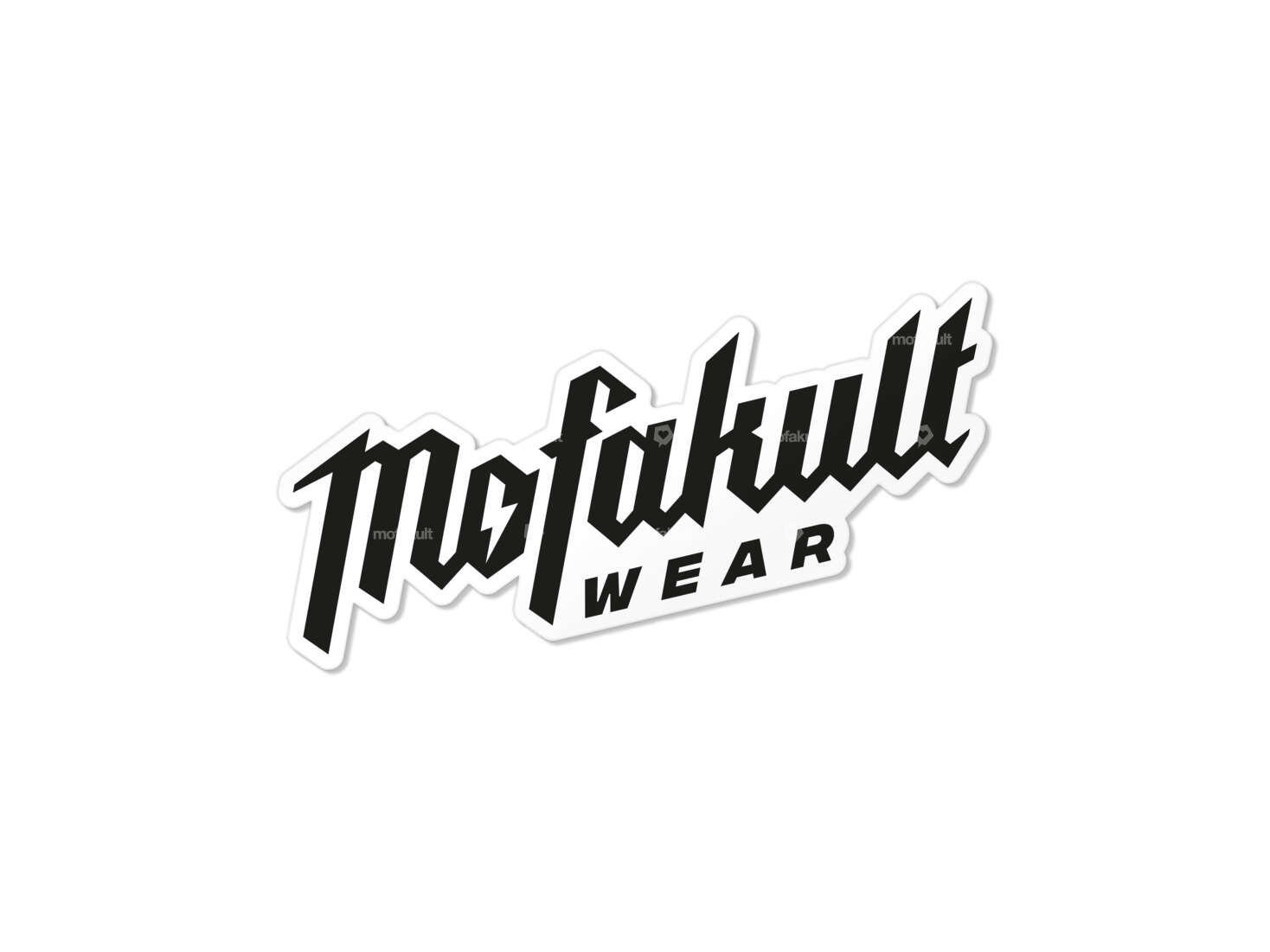 Sticker "Mofakultwear" black / white 90 x 49 mm Carousel Image 1