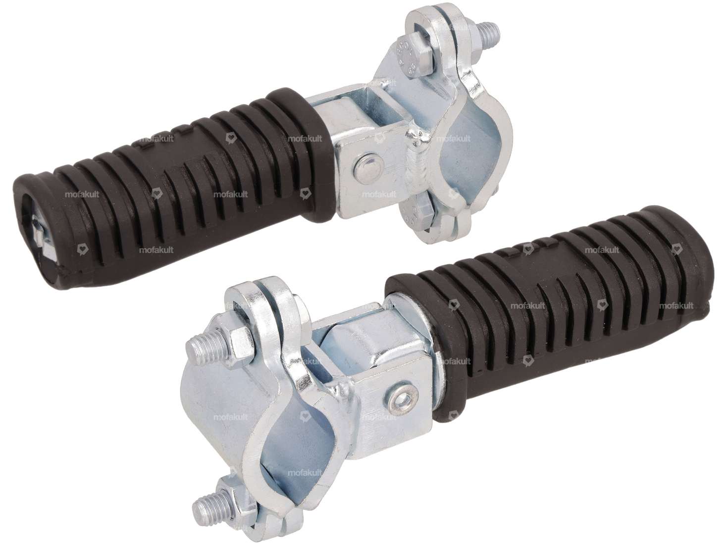 Folding footrests (round mount for clamping) Carousel Image 1