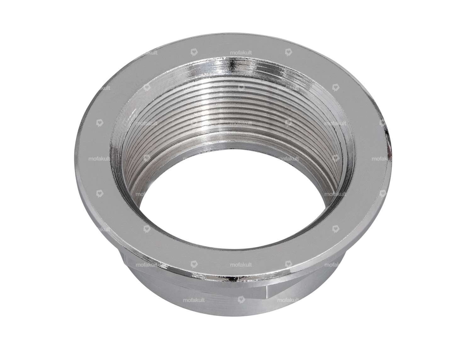 GPO steerer tube nut M26x1 open stem chrome Carousel Image 2