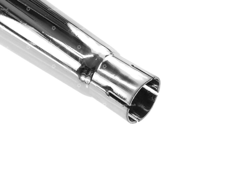 swiing muffler drag pipe 45° chrome Ø 32 / 70 mm Carousel Image 4