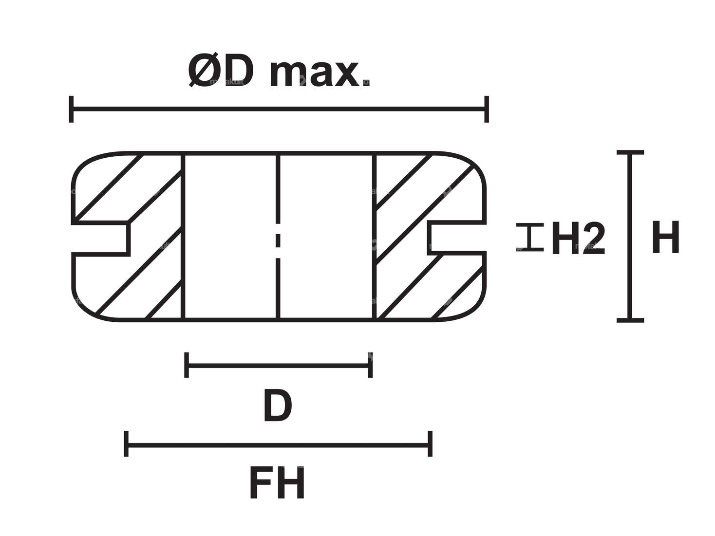 Cable grommet Ø 10 / 12 mm PVC Carousel Image 2