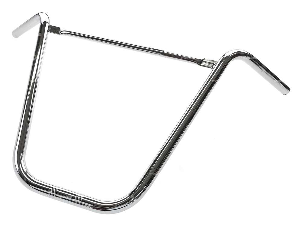 Handlebar fork plate 40 cm curved with chrome strut Carousel Image 2