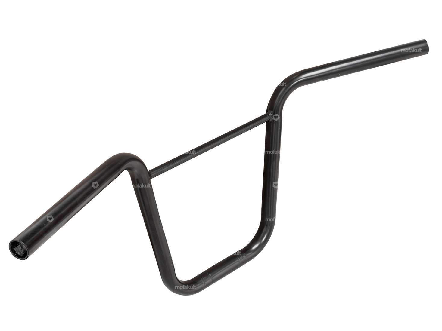 Handlebar fork plate 30 cm curved with strut solid black Carousel Image 2