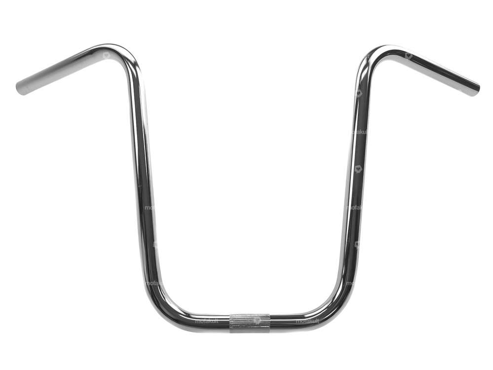 Handlebar fork plate 38 cm curved chrome Carousel Image 1