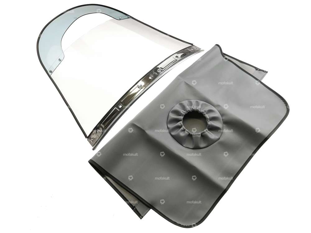 Cuppini windshield acrylic glass with skirt Carousel Image 1