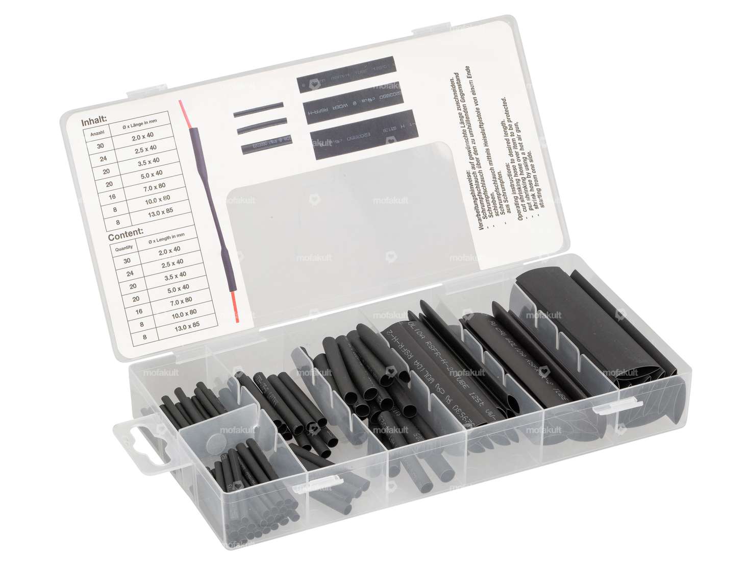 BGS shrink tubing assortment box 126 pcs. Carousel Image 1