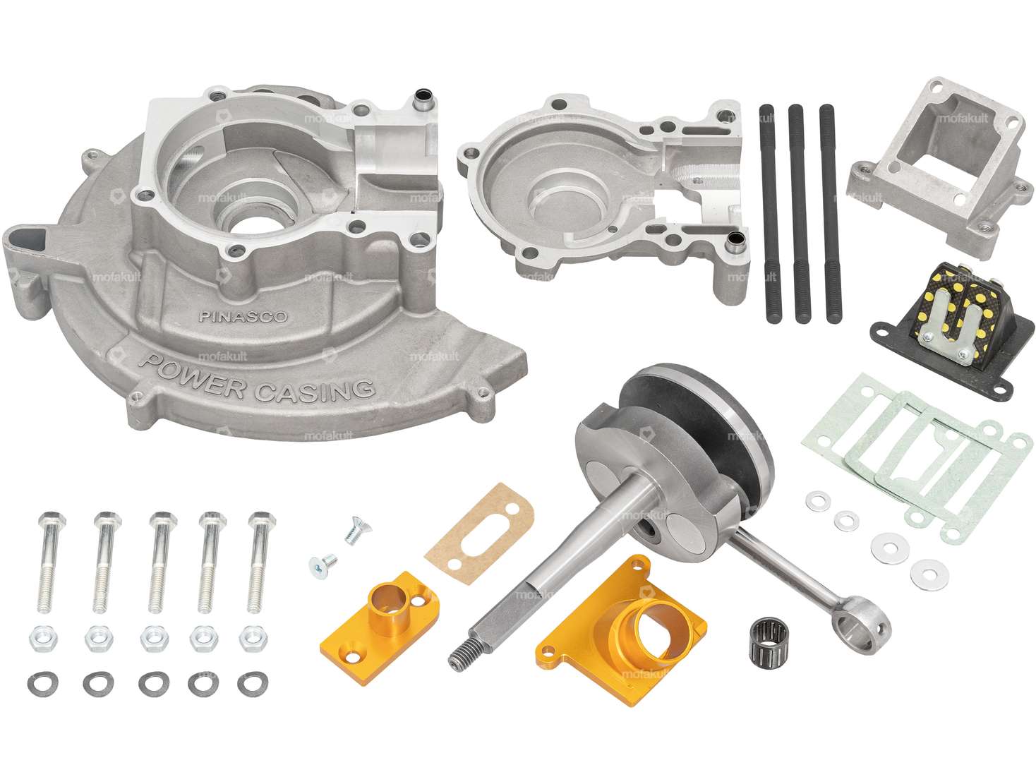 Pinasco 42 mm housing "Slave" double intake 43 mm stroke | Piaggio Ciao, SI Carousel Image 1