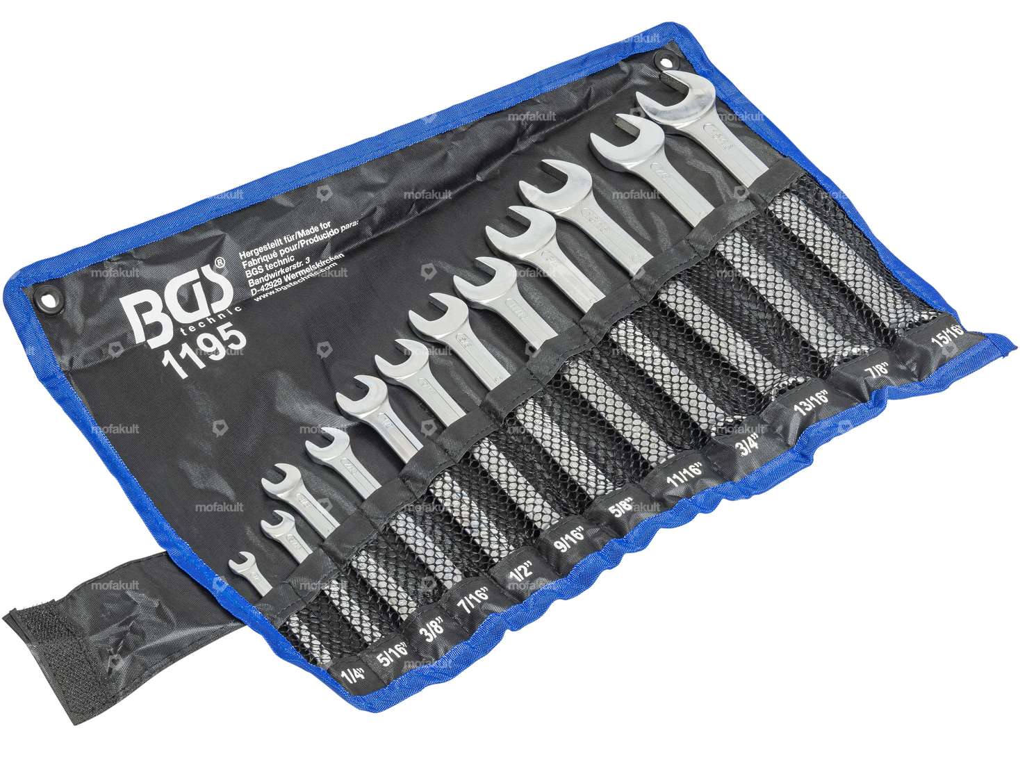 BGS Combination wrench set inch SW 1/4" - 15/16" 12 pcs. Carousel Image 1