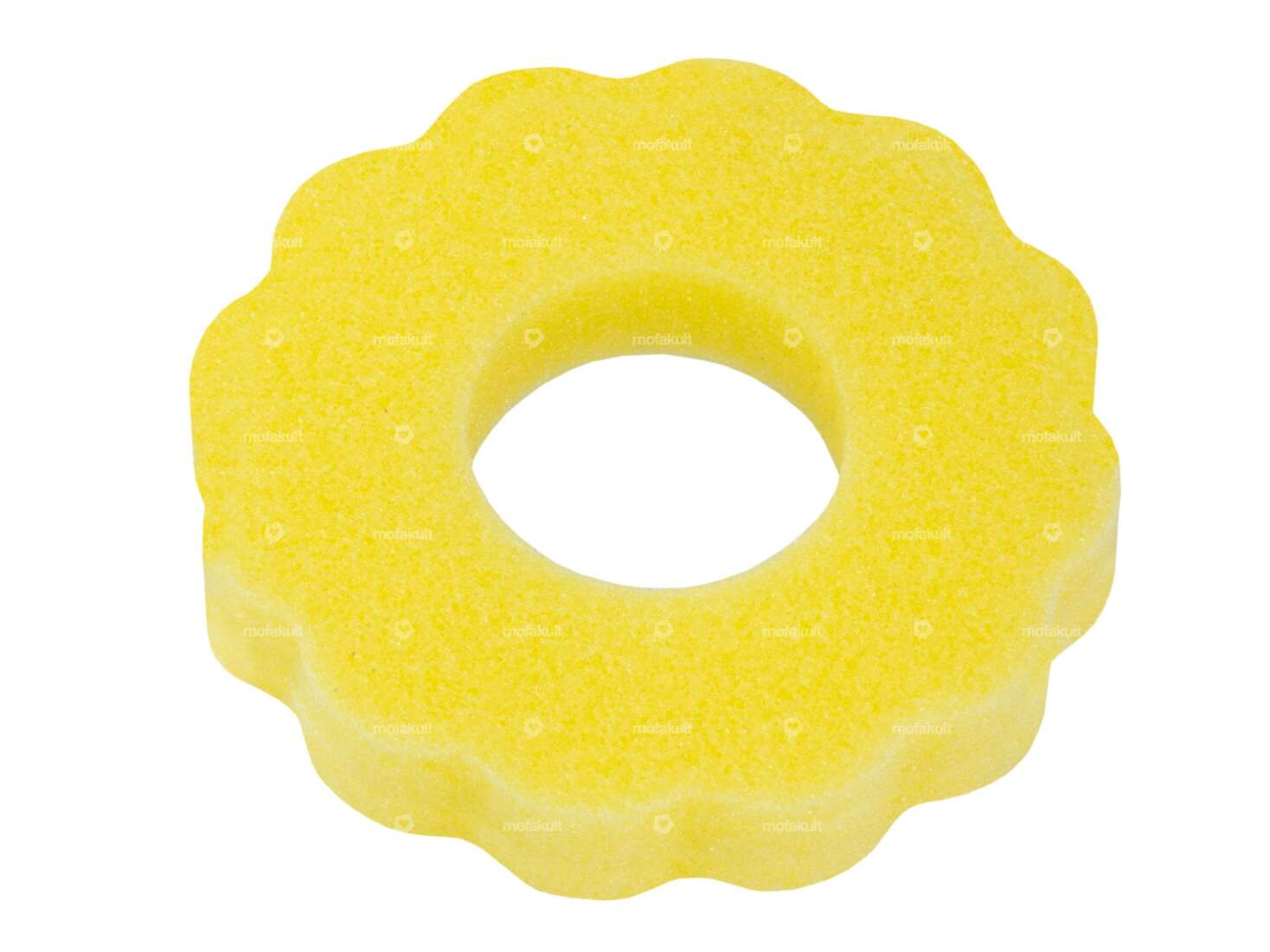 Ornamental sponge corrugated tank cap yellow Carousel Image 1