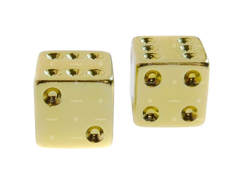 Valve caps cube gold Carousel Image 1
