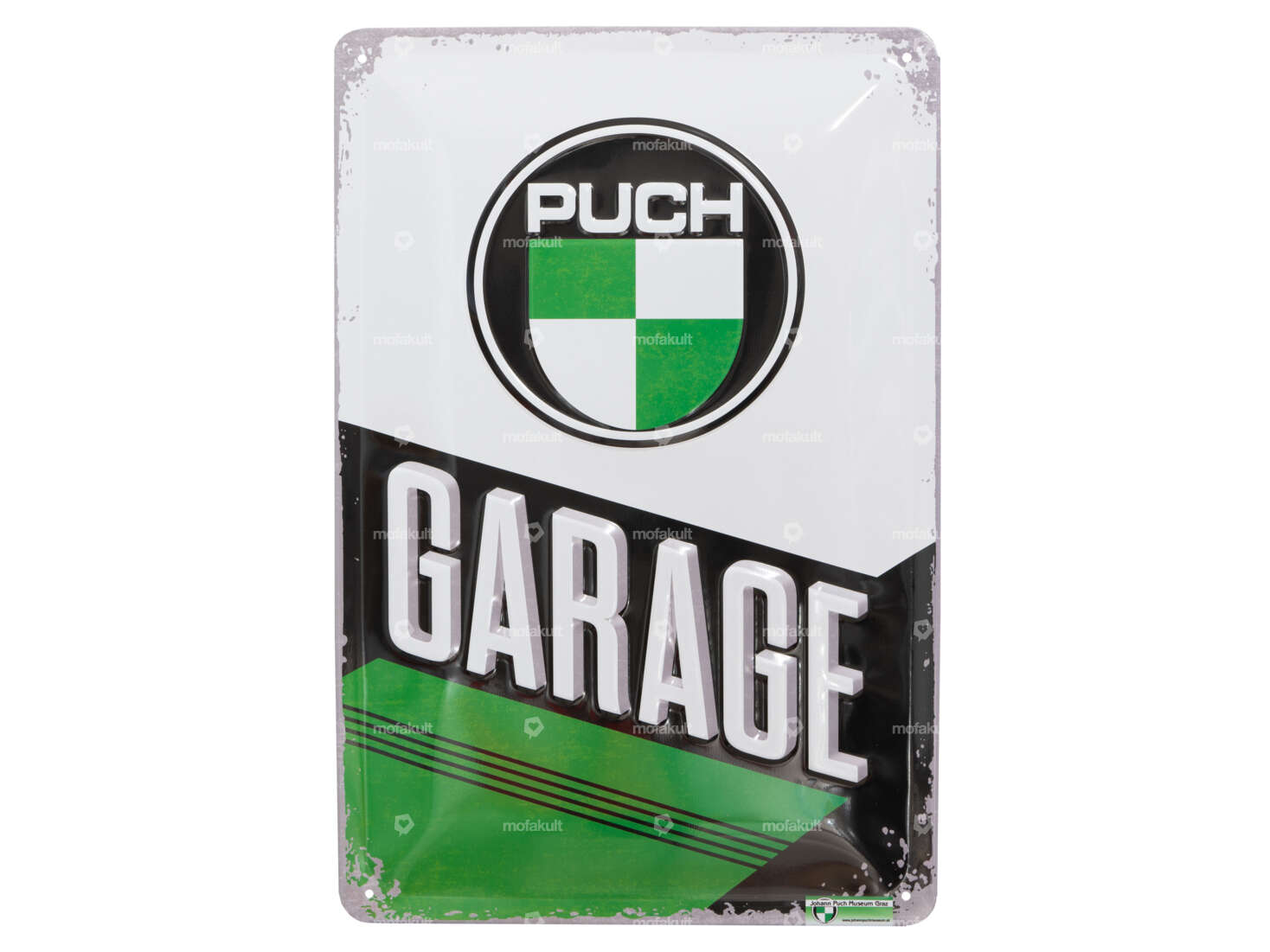 Nostalgic Art tin sign "Puch Garage" green 20 x 30 cm Carousel Image 1