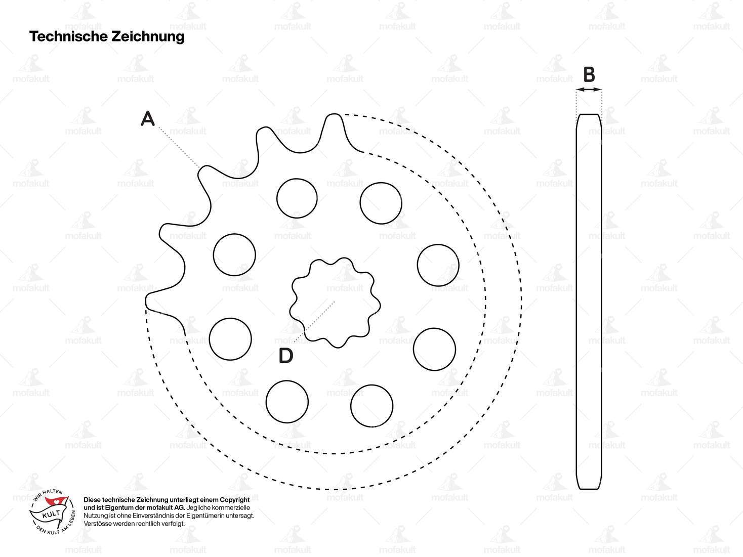 GPO sprocket 9 - 21 teeth wide | Puch Carousel Image 2
