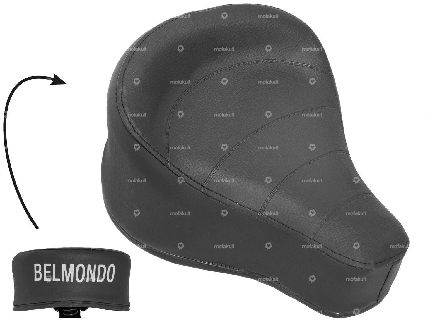 Saddle "BELMONDO" lettering black Carousel Image 1