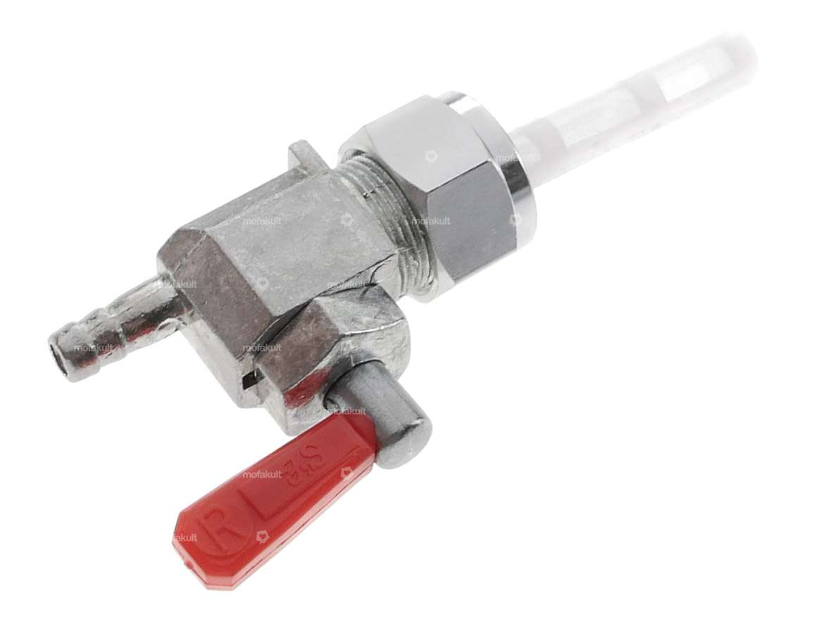 Fuel tap vertical M16x1 (with union nut) outgoing at the bottom red Carousel Image 3