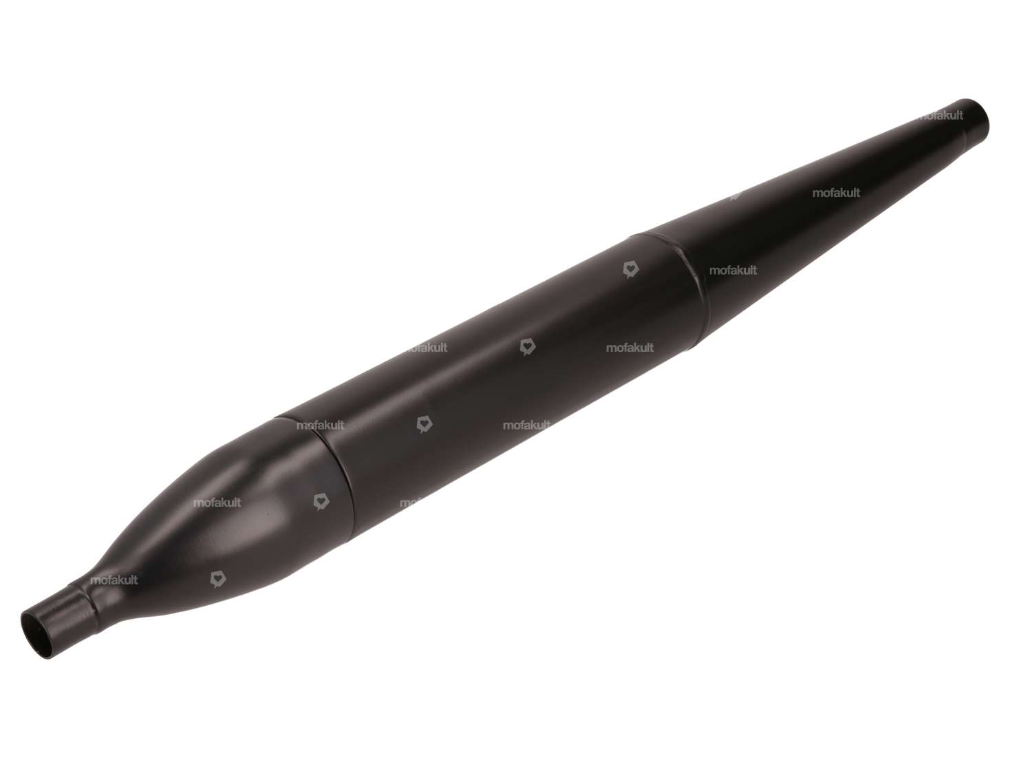 Rear muffler flute Ø 28 / 70 mm black Carousel Image 1