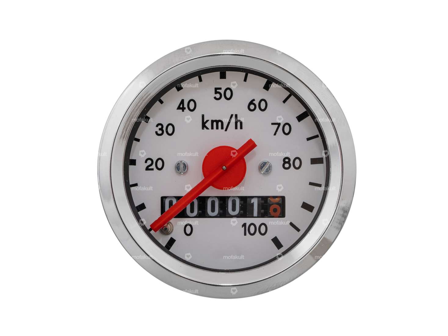 Speedometer 100 km/h Ø 48 mm (white dial) Carousel Image 2