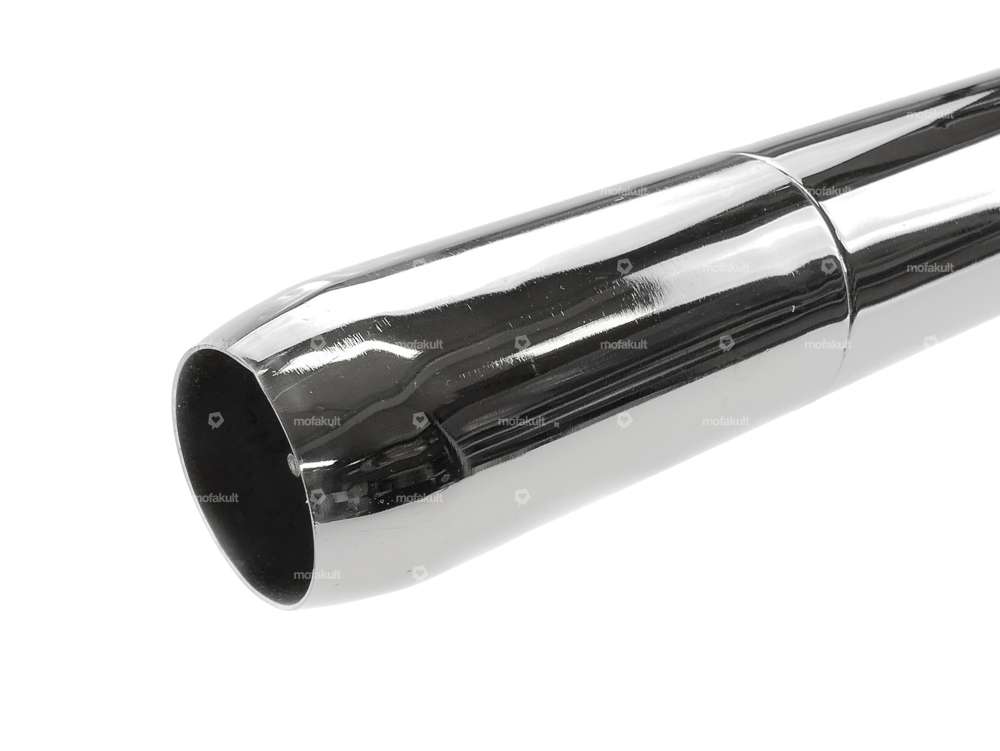 Rear silencer cigar Ø 32 / 70 mm chrome Carousel Image 3