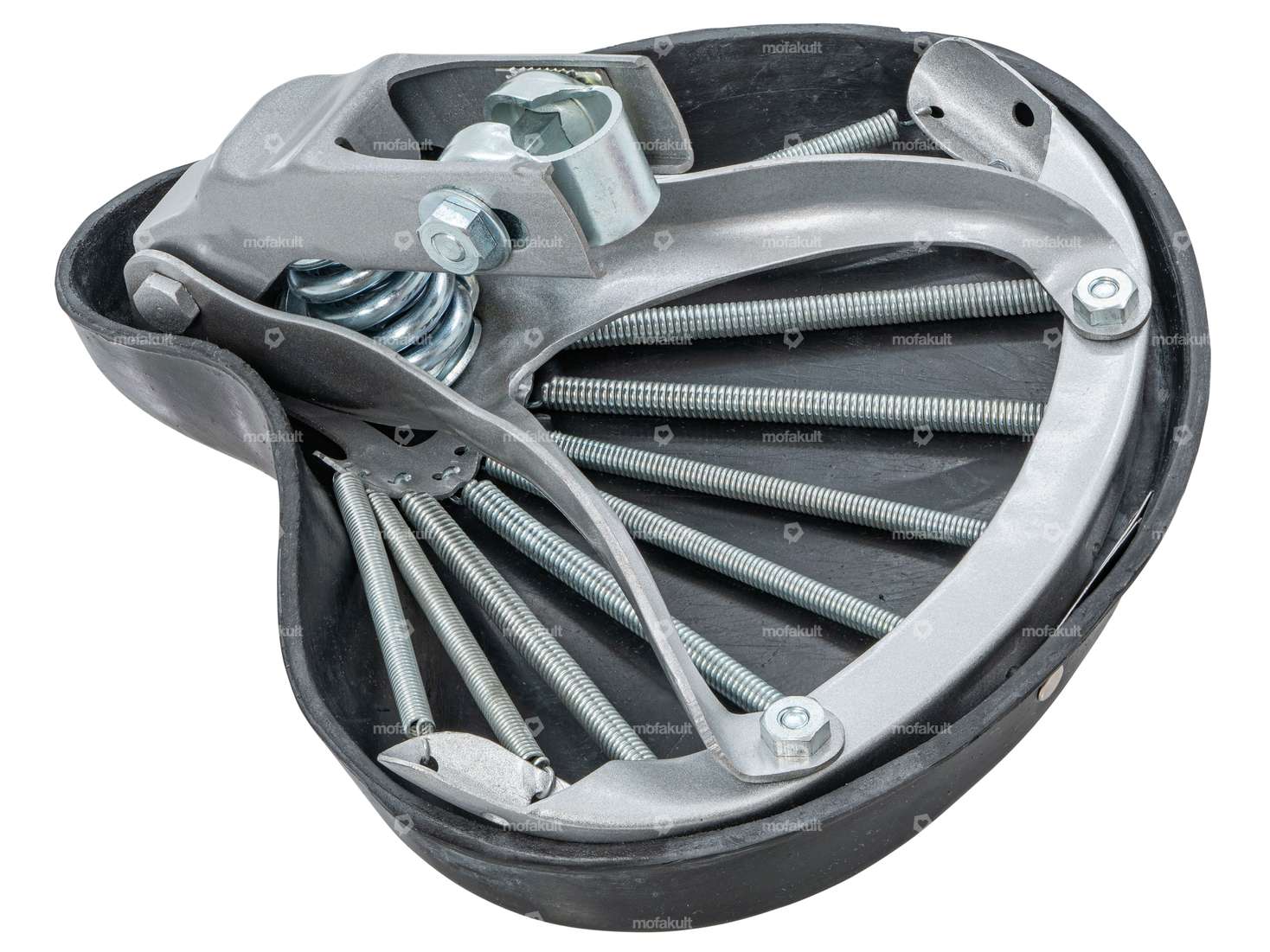 Saddle "Oldtimer" spring seat rubber black Carousel Image 2