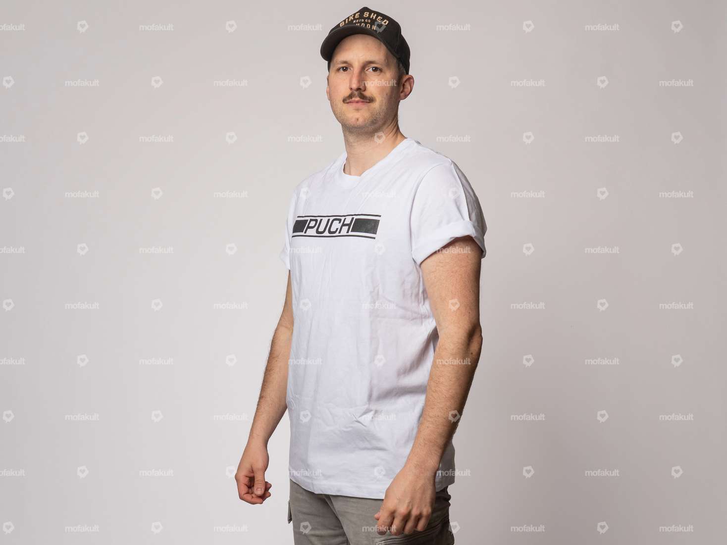 mk-Merch T-Shirt "PUCH" UNISEX white Carousel Image 2