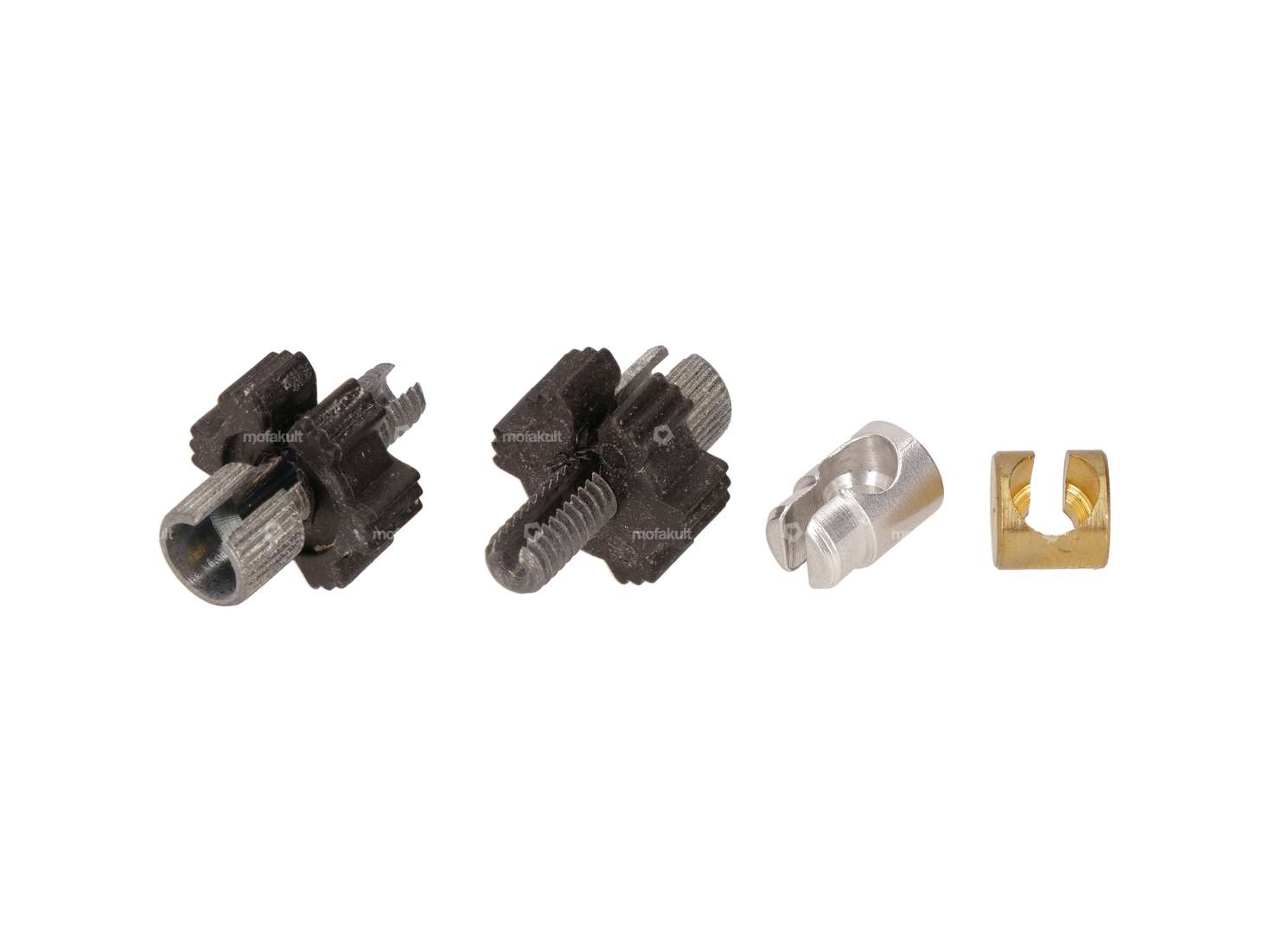 Domino brake lever set polygonal "original" white NOS | Piaggio Ciao PX, SI, Bravo Carousel Image 4