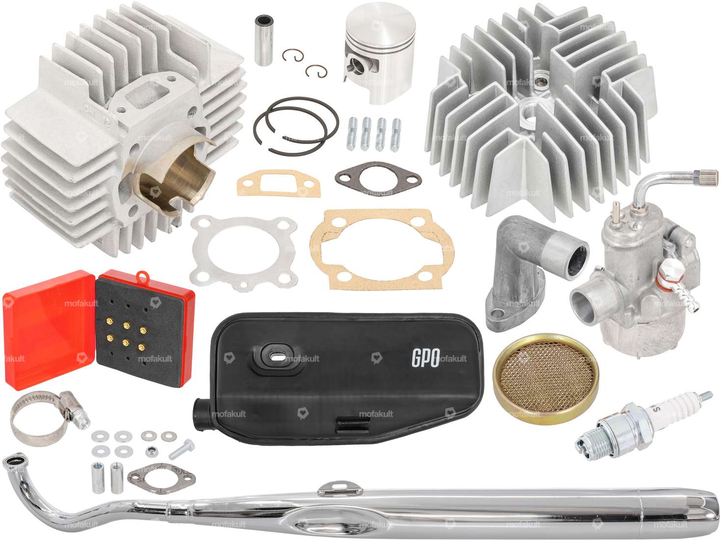 swiing® Ingenious Tuning Kit 44 mm with Resonance Exhaust | Puch E50 / ZA50 Carousel Image 1