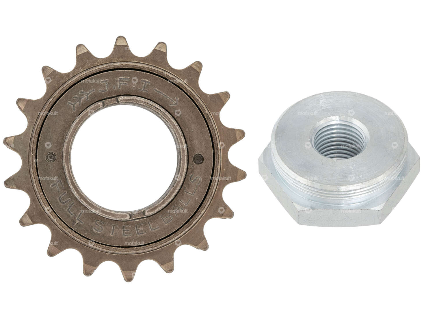 Freewheel 18 t. with hub | Piaggio Ciao, SI, Bravo, Boxer Carousel Image 1