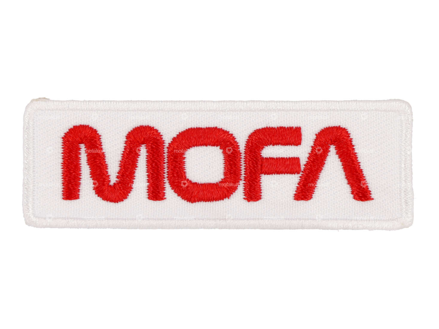 mk-Merch patch "MOFA" 60 x 20 mm white / red Carousel Image 1