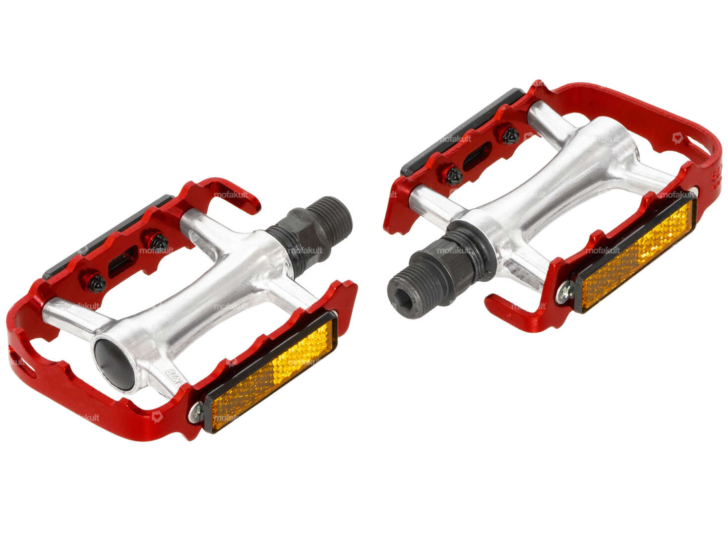 GPO Pedals Cross Alu red anodized Carousel Image 1