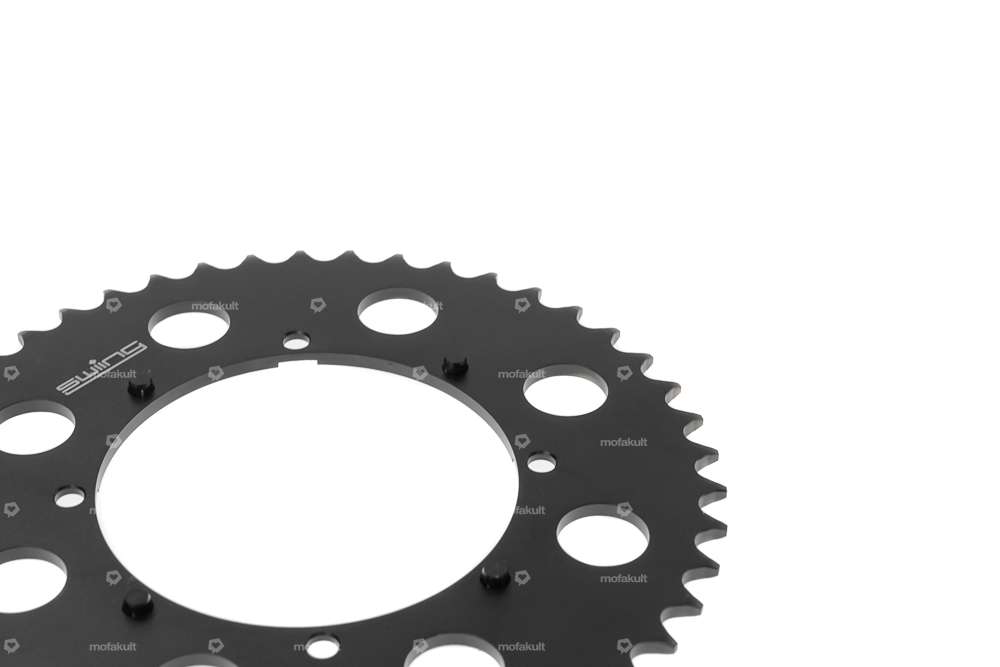 swiing sprocket 45 teeth coaster brake aluminium black anodized Carousel Image 3